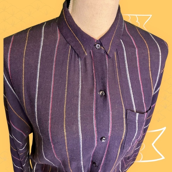 Rails ‘Rylan’ Striped Navy Blue Women's Top in “Santiago Stripe” Size Small - Picture 3 of 14